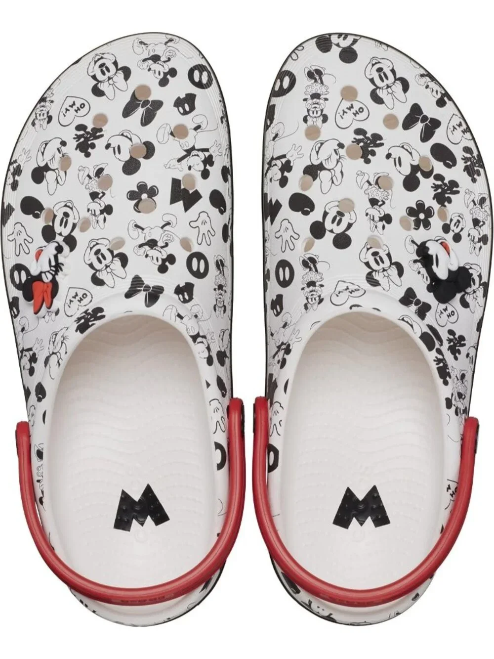 NIB Crocs Unisex Adult Mickey Off Court Clog Classic w/ 2 Charms Size 13 Men's